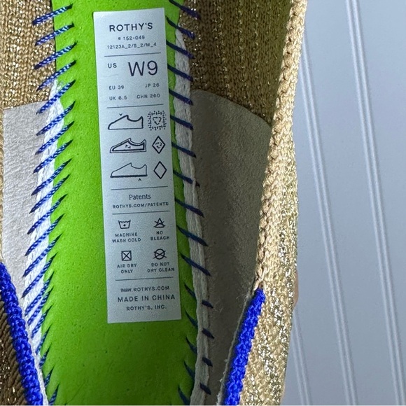 Rothy's Tan and Blue Flats Elegant Loafers Size 9 NWT - Picture 10 of 10